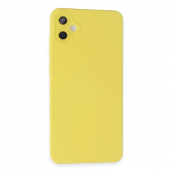 Newface Samsung Galaxy A05 Kılıf Nano İçi Kadife Silikon - Sarı