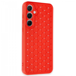 Newface Samsung Galaxy A25 5g Kılıf Petek Silikon Kapak - Kırmızı Newface Samsung Galaxy A25 5g Kılıf Petek Silikon Kapak - Kırmızı