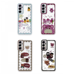 Newface Samsung Galaxy A25 5g Kılıf Sweet Desenli Silikon Kapak - Pembe