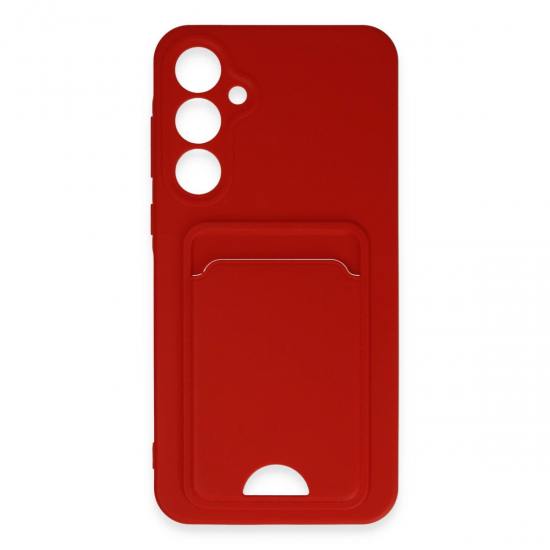 Newface Samsung Galaxy A35 5g Kılıf Kelvin Kartvizitli Silikon - Kırmızı