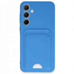 Newface Samsung Galaxy A35 5g Kılıf Kelvin Kartvizitli Silikon - Mavi Newface Samsung Galaxy A35 5g Kılıf Kelvin Kartvizitli Silikon - Mavi