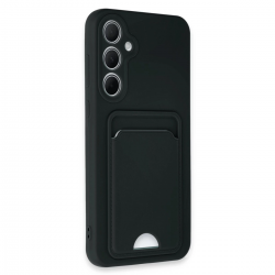 Newface Samsung Galaxy A35 5g Kılıf Kelvin Kartvizitli Silikon - Siyah