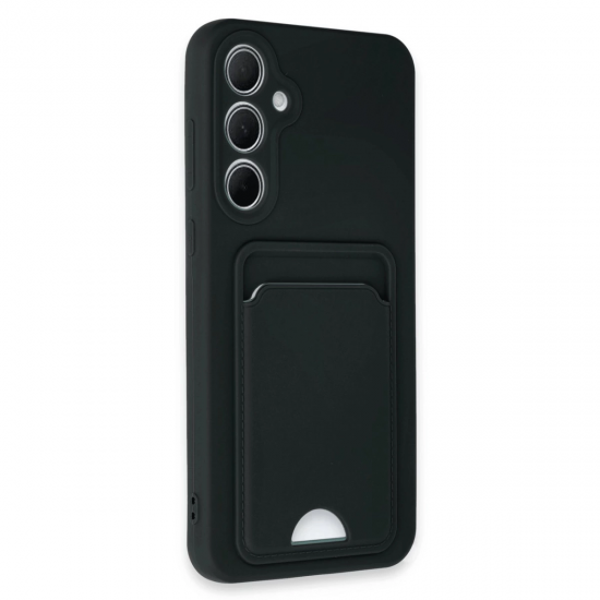 Newface Samsung Galaxy A35 5g Kılıf Kelvin Kartvizitli Silikon - Siyah