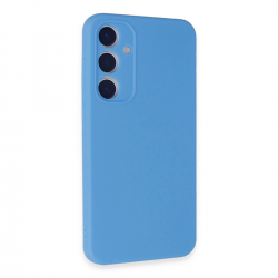 Newface Samsung Galaxy A35 5g Kılıf Nano İçi Kadife Silikon - Mavi