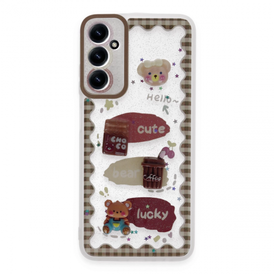 Newface Samsung Galaxy A54 5g Kılıf Sweet Desenli Silikon Kapak - Şeffaf