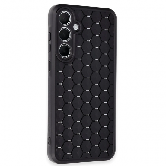 Newface Samsung Galaxy A55 5g Kılıf Petek Silikon Kapak - Siyah