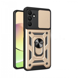 Newface Samsung Galaxy M15 Kılıf Pars Lens Yüzüklü Silikon - Gold Newface Samsung Galaxy M15 Kılıf Pars Lens Yüzüklü Silikon - Gold