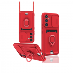 Newface Samsung Galaxy S24 Fe Kılıf Zuma Kartvizitli Yüzüklü Silikon - Kırmızı Newface Samsung Galaxy S24 Fe Kılıf Zuma Kartvizitli Yüzüklü Silikon - Kırmızı