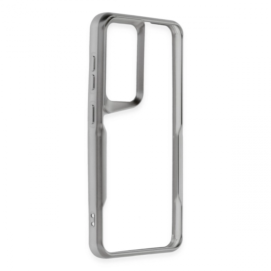 Newface Samsung Galaxy S24 Kılıf Boyi Silikon Kapak - Gümüş