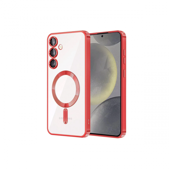 Newface Samsung Galaxy S24 Kılıf Kross Magneticsafe Kapak - Kırmızı