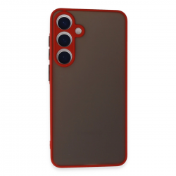 Newface Samsung Galaxy S24 Kılıf Montreal Silikon Kapak - Kırmızı Newface Samsung Galaxy S24 Kılıf Montreal Silikon Kapak - Kırmızı