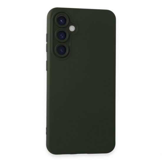 Newface Samsung Galaxy S24 Kılıf Nano İçi Kadife Silikon - Koyu Yeşil