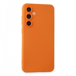 Newface Samsung Galaxy S24 Kılıf Nano İçi Kadife Silikon - Turuncu Newface Samsung Galaxy S24 Kılıf Nano İçi Kadife Silikon - Turuncu