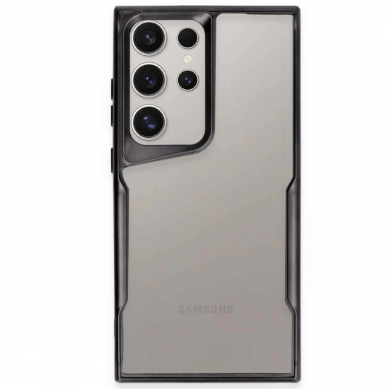 Newface Samsung Galaxy S24 Ultra Kılıf Boyi Silikon Kapak - Siyah