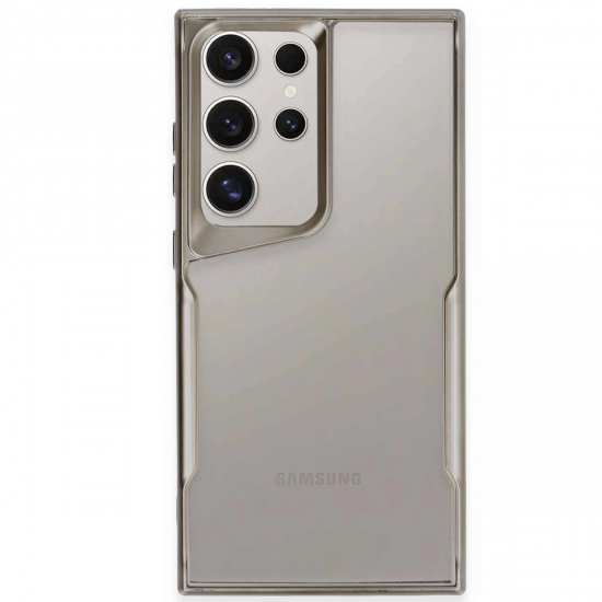 Newface Samsung Galaxy S24 Ultra Kılıf Boyi Silikon Kapak - Titan Gri