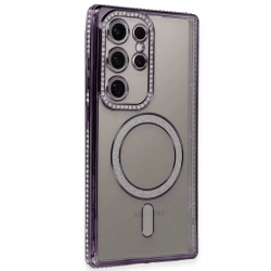 Newface Samsung Galaxy S24 Ultra Kılıf Joke Simli Magneticsafe Kılıf - Derin Mor Newface Samsung Galaxy S24 Ultra Kılıf Joke Simli Magneticsafe Kılıf - Derin Mor