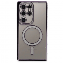 Newface Samsung Galaxy S24 Ultra Kılıf Joke Simli Magneticsafe Kılıf - Derin Mor Newface Samsung Galaxy S24 Ultra Kılıf Joke Simli Magneticsafe Kılıf - Derin Mor