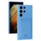 Newface Samsung Galaxy S24 Ultra Kılıf Kelvin Kartvizitli Silikon - Mavi