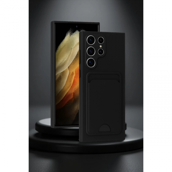 Newface Samsung Galaxy S24 Ultra Kılıf Kelvin Kartvizitli Silikon - Mavi