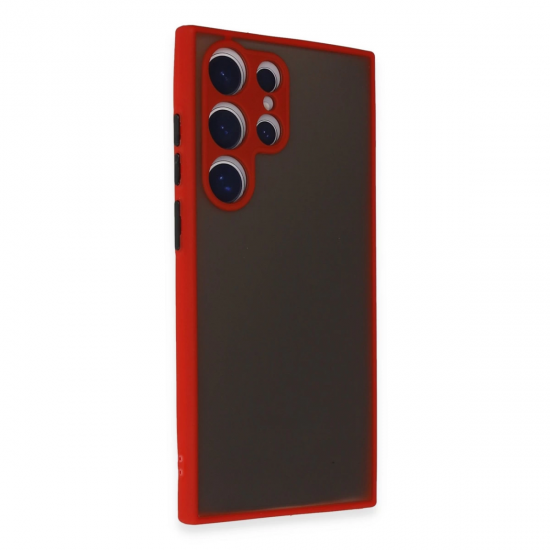 Newface Samsung Galaxy S24 Ultra Kılıf Montreal Silikon Kapak - Kırmızı