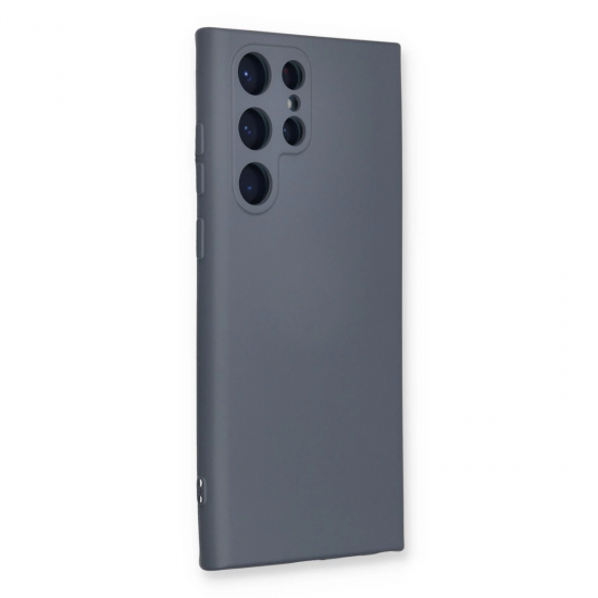 Newface Samsung Galaxy S24 Ultra Kılıf Nano İçi Kadife Silikon - Gri