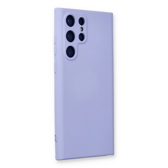 Newface Samsung Galaxy S24 Ultra Kılıf Nano İçi Kadife Silikon - Lila
