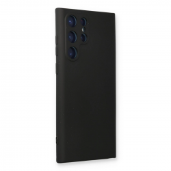 Newface Samsung Galaxy S24 Ultra Kılıf Nano İçi Kadife Silikon - Siyah