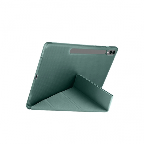 Newface Samsung Galaxy X610 Tab S9 Fe Plus 12.4 Kılıf Kalemlikli Mars Tablet Kılıfı - Koyu Yeşil