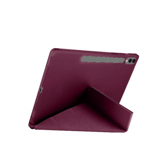 Newface Samsung Galaxy X610 Tab S9 Fe Plus 12.4 Kılıf Kalemlikli Mars Tablet Kılıfı - Mürdüm