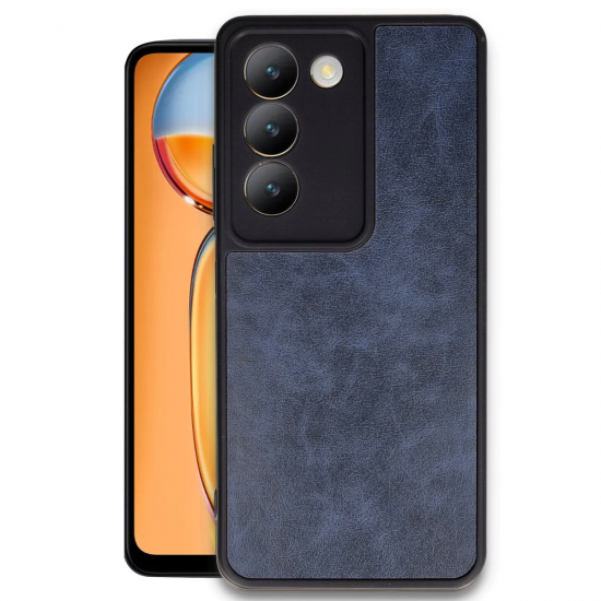 Newface Vivo V30 Lite 4g Kılıf Aras Deri Kapak - Lacivert