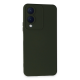 Newface Vivo Y17s Kılıf Nano İçi Kadife Silikon - Koyu Yeşil