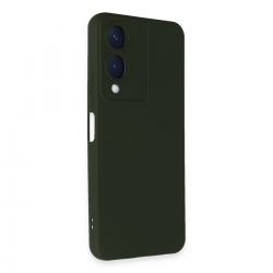 Newface Vivo Y17s Kılıf Nano İçi Kadife Silikon - Koyu Yeşil Newface Vivo Y17s Kılıf Nano İçi Kadife Silikon - Koyu Yeşil