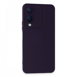 Newface Vivo Y17s Kılıf Nano İçi Kadife Silikon - Mor