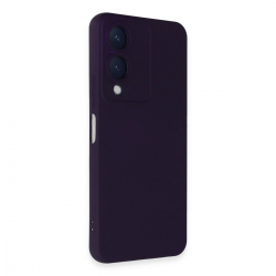 Newface Vivo Y17s Kılıf Nano İçi Kadife Silikon - Mor Newface Vivo Y17s Kılıf Nano İçi Kadife Silikon - Mor