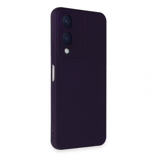 Newface Vivo Y17s Kılıf Nano İçi Kadife Silikon - Mor