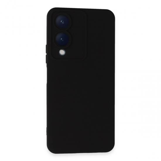 Newface Vivo Y17s Kılıf Nano İçi Kadife Silikon - Siyah