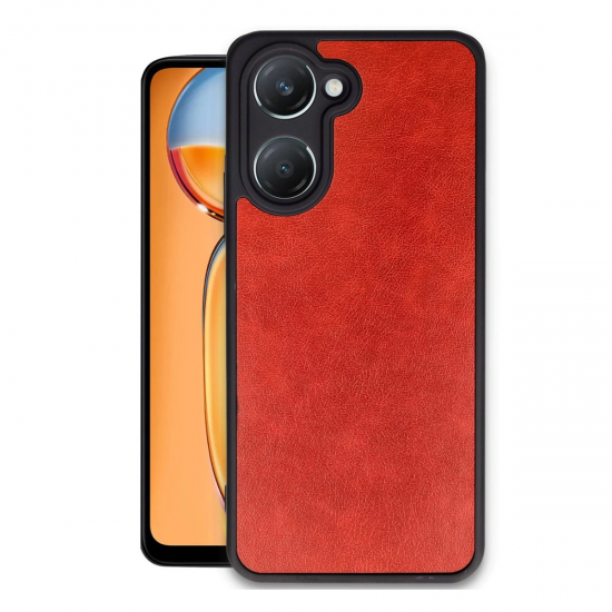 Newface Vivo Y18 Kılıf Aras Deri Kapak - Kırmızı