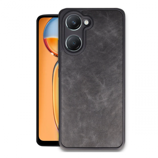 Newface Vivo Y18 Kılıf Aras Deri Kapak - Siyah