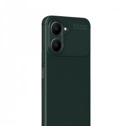 Newface Vivo Y18 Kılıf Auto Focus Karbon Kapak - Koyu Yeşil