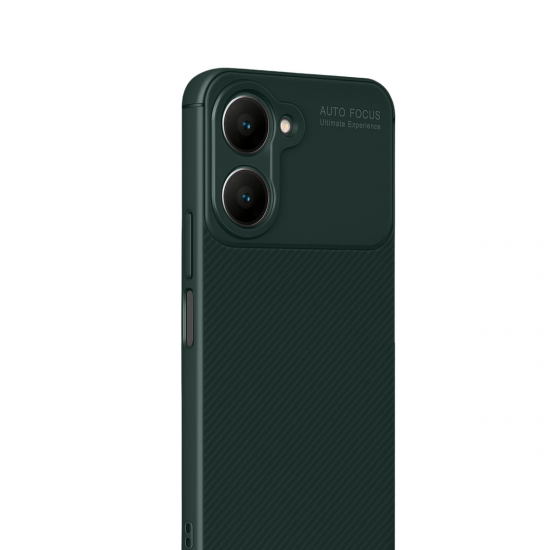 Newface Vivo Y18 Kılıf Auto Focus Karbon Kapak - Koyu Yeşil