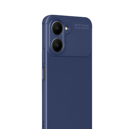 Newface Vivo Y18 Kılıf Auto Focus Karbon Kapak - Lacivert