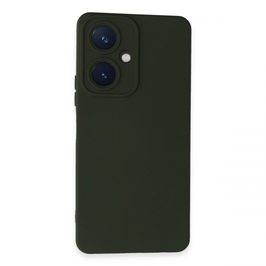 Newface Vivo Y27 Kılıf Nano İçi Kadife Silikon - Koyu Yeşil