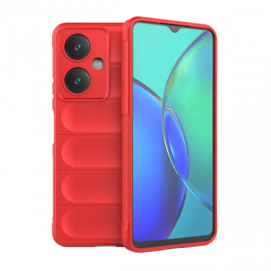 Newface Vivo Y27 Kılıf Optimum Silikon - Kırmızı