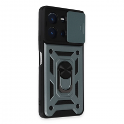 Newface Vivo Y36 Kılıf Pars Lens Yüzüklü Silikon - Yeşil Newface Vivo Y36 Kılıf Pars Lens Yüzüklü Silikon - Yeşil