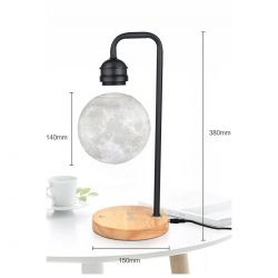 Newface Xf02 Ay Görünümlü Kablosuz Şarj Özellikli Gece Lambası - Siyah