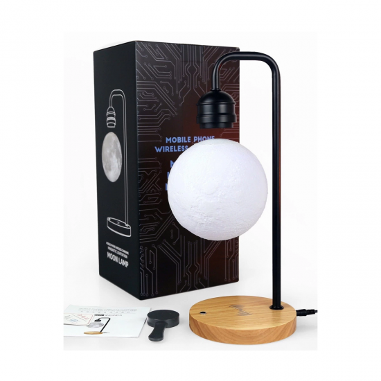 Newface Xf02 Ay Görünümlü Kablosuz Şarj Özellikli Gece Lambası - Siyah