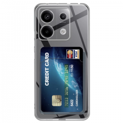 Newface Xiaomi Poco X6 Kılıf Kart Şeffaf Silikon - Şeffaf