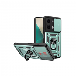 Newface Xiaomi Poco X6 Kılıf Pars Lens Yüzüklü Silikon - Yeşil