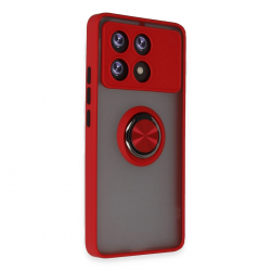 Newface Xiaomi Poco X6 Pro Kılıf Montreal Yüzüklü Silikon Kapak - Kırmızı Newface Xiaomi Poco X6 Pro Kılıf Montreal Yüzüklü Silikon Kapak - Kırmızı