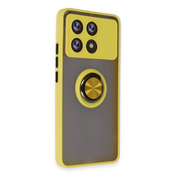 Newface Xiaomi Poco X6 Pro Kılıf Montreal Yüzüklü Silikon Kapak - Sarı Newface Xiaomi Poco X6 Pro Kılıf Montreal Yüzüklü Silikon Kapak - Sarı